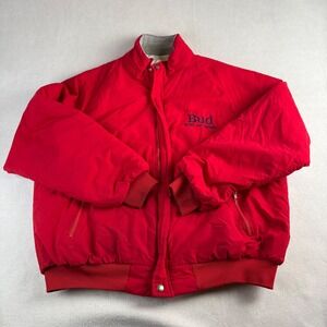 Vintage Budweiser King of Beers Southern New England Golden Gloves Jacket Red L